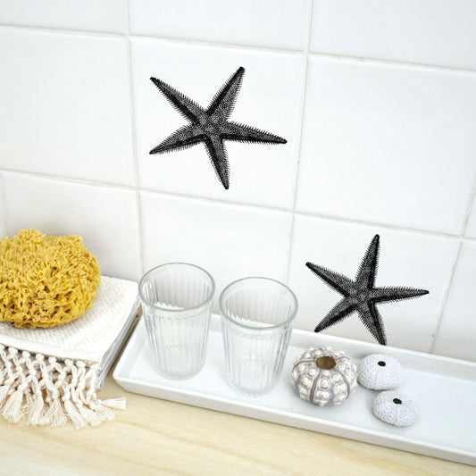 Boubouki Fliesenaufkleber - Starfish (2-teilig) - 15 x 15 cm